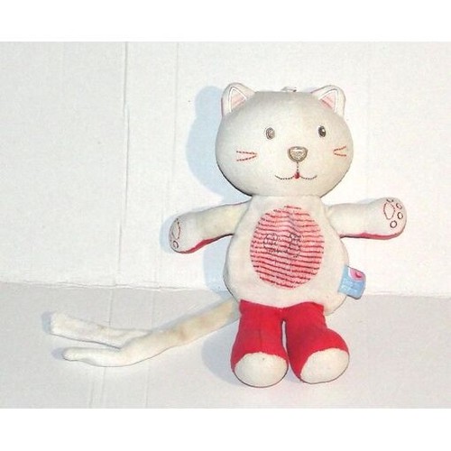 Doudou chat attache tétine - chat,