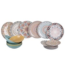 Villa D'Este Home Tivoli Sharm Service Table Vaisselle Set 18 Pièces Porcelaine