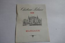 étiquette ancienne 1929 CHÂTEAU PALMER Margaux