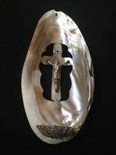 Ancien BÉNITIER en COQUILLAGE