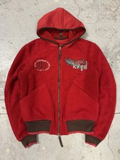 1990s Marithé + François Girbaud Red Fleece Sweatshirt (M)