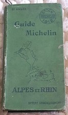 Ancien GUIDE  MICHELIN   ALPES ET  RHIN   1912 5eme Annee