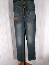 Combinaison jeans stretch pantalon bustier bleu délavé KAPORAL 5 MILA W28 36/38