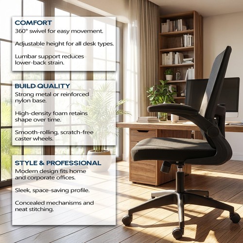Fauteuil pivotant ergonomique - fauteuil,