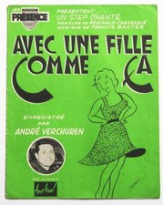 Partition sheet music ANDRE VERCHUREN : Avec une Fille Comme ça * Accordéon 60's