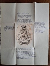 EX LIBRIS ARMORIE DE PIERRE SEGUIER / BIBLIOPHILE / GRAVEUR BRANCHE XVIIE SIECLE