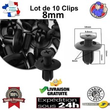 10 Clips Rivet de Fixation 8mm