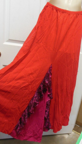 Flamenco smooth line red skirt - smooth,