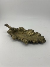 sublime feuille en bronze massif déco vide poche bijoux vintage 1900 ( 17cm )