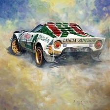 PLAQUE MÉTAL  RALLYE LANCIA