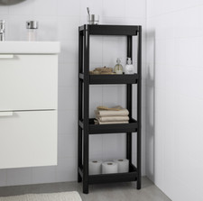 Étagère IKEA VESKEN, 37x23x101 cm, chariot de cuisine salle de bain noir 3045...