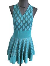 Superbe Robe Patineuse Turquoise Maje 34/36 Tbe Authentique 