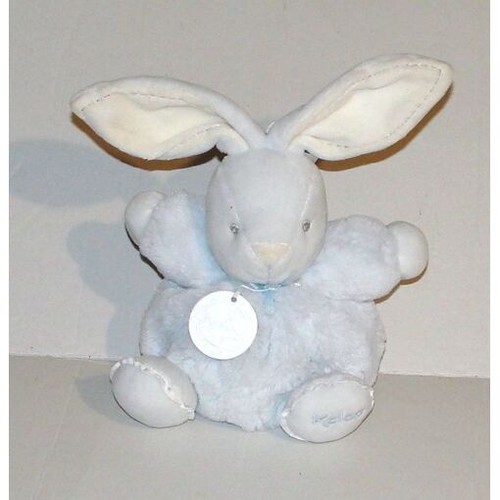 Doudou lapin boule bleu blanc - doudou,