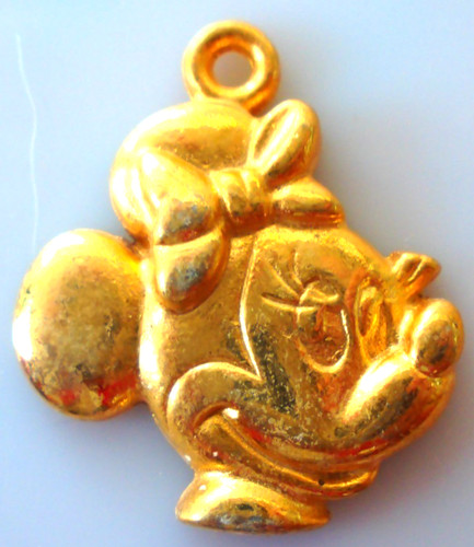 Fève métal doré pendentif - ,
