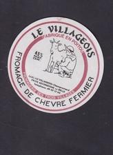 Ancienne petite étiquette Fromage France BN2020031 Le Villageois Chèvre