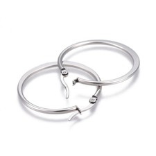 CREOLES ARGENTE PLAT 55mm