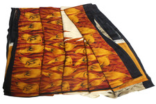 Tissu sari en soie imprimé