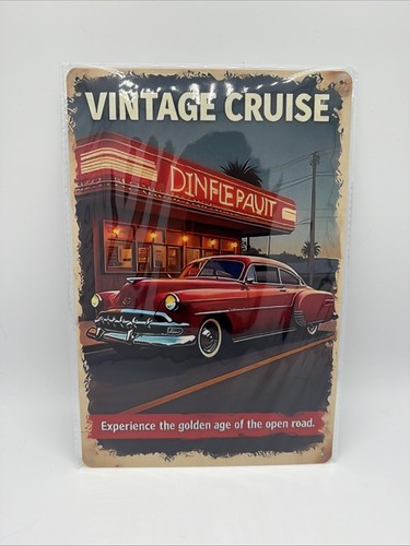 Plaque métal vintage voiture