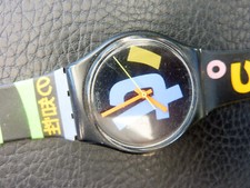Swatch vintage 1989 "HARAJUKU", GB124 (bracelet abimé)