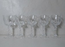 5 verres à eau en cristal