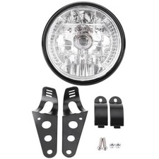 Phare De Moto De 7 Pouces Clignotant De Moto Rond Universel Avec Support De