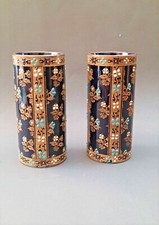 Paire de Vases Rouleau Gien XIXe (1875)