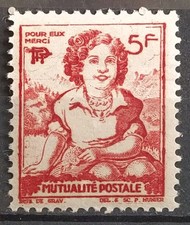 Timbre France bienfaisance des PTT N° 45 Neuf** 1945