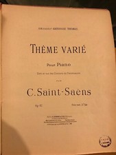Saint-Sans Thème varié pour