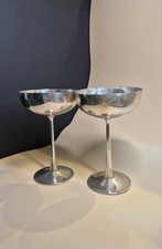 Paire de coupes vintage en métal argenté Arthur Price – Made in Italy – 13 cm