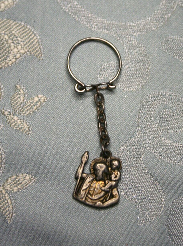 Ancien porte clé métal - porte,