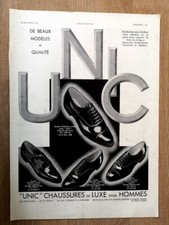 ▬►Publicité de 1930 -  UNIC chaussures de luxe hommes + URODONAL rhumatisme 1571