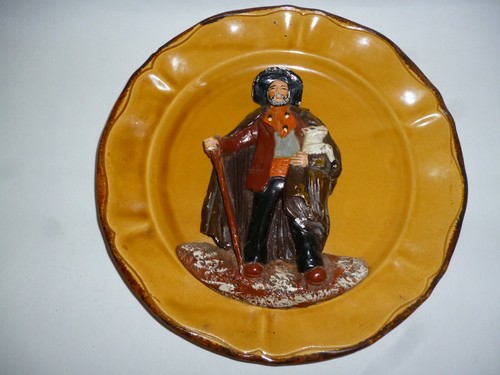 Assiette avec santon - , de