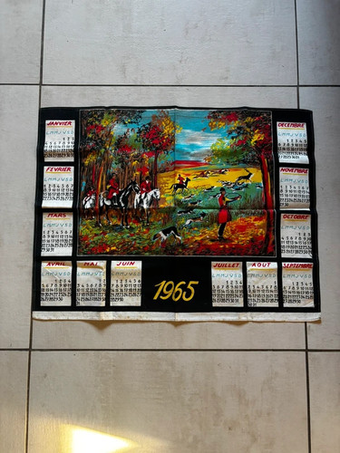 Calendrier torchon vintage