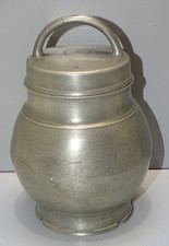 -POT BOUILLON ETAIN XIX TRANSPORT de LA SOUPE aux CHAMPS COLLECTION déco   D