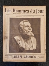 Les Hommes du jour n°435 Jean Jaurès Henri Fabre 1916 caricature WWI satirique