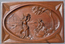 Panneau bois sculpté