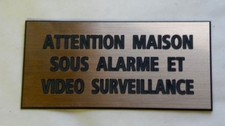 Plaque gravée attention - plaque, "attention