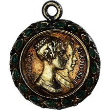 France, Médaille, Clémence Vertu - Présent du ciel, 1820, TTB+, Bronze