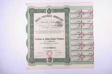 SOCIETE PROVENCALE IMMOBILIERE ACTION DE 500 FRANCS MARSEILLE 1920 + COUPONS