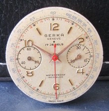 Mouvement mécanique VENUS 188 pour montre Chronographe - GERKA - Balancier OK **