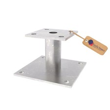 GeZu Impex Support Poteau 100x100 mm Platine Galvanisé à chaud Bois Clôture