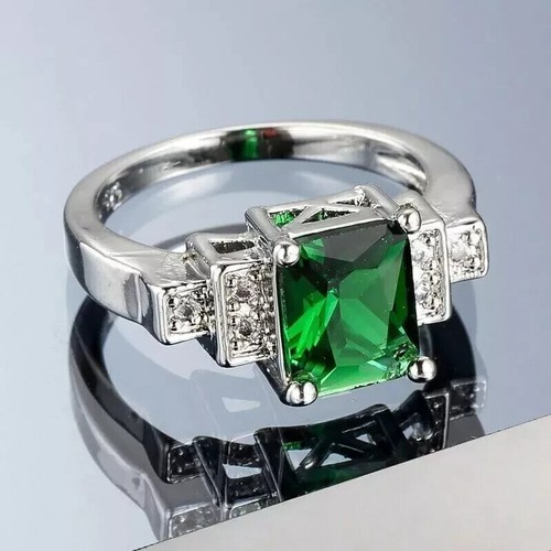 3ct lab created emerald cut - emerald,