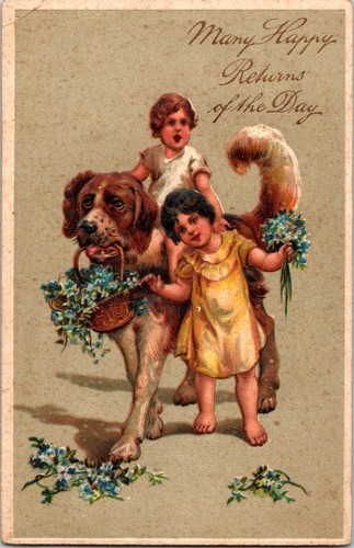 Vintage postcard embossed - postcard,