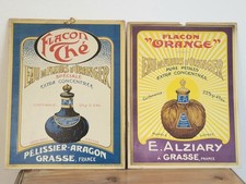 Cartons Publicité Parfumerie de Grasse Pélissier Aragon Eau Fleurs d'Oranger x 2