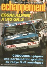 ECHAPPEMENT N°118 ALPINE A310 V6 GR 3  / J.L TRINTIGNAT / DAIELSON / COUPE R5