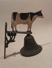Cloche Metal décor Vache Murale / porte / portail / Jardin, poids 1kg350g