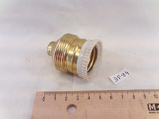 ancienne Douille E 27 à vis collerette en porcelaine filetage 10 mm (DF94)