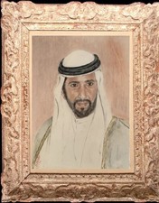 Tableau ancien pastel portrait