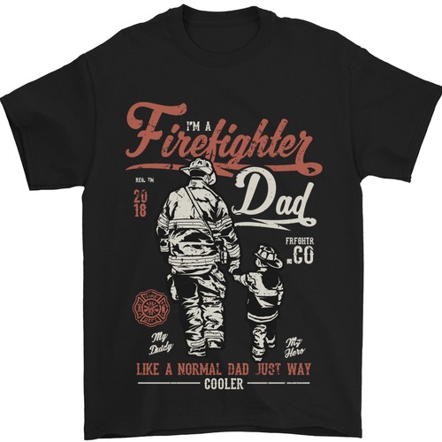 Shirt pour papa pompier - papa,