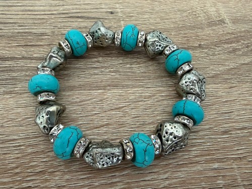 Bracelet pierre turquoise - en,